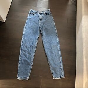 Classic High Waisted Blue Denim Jeans